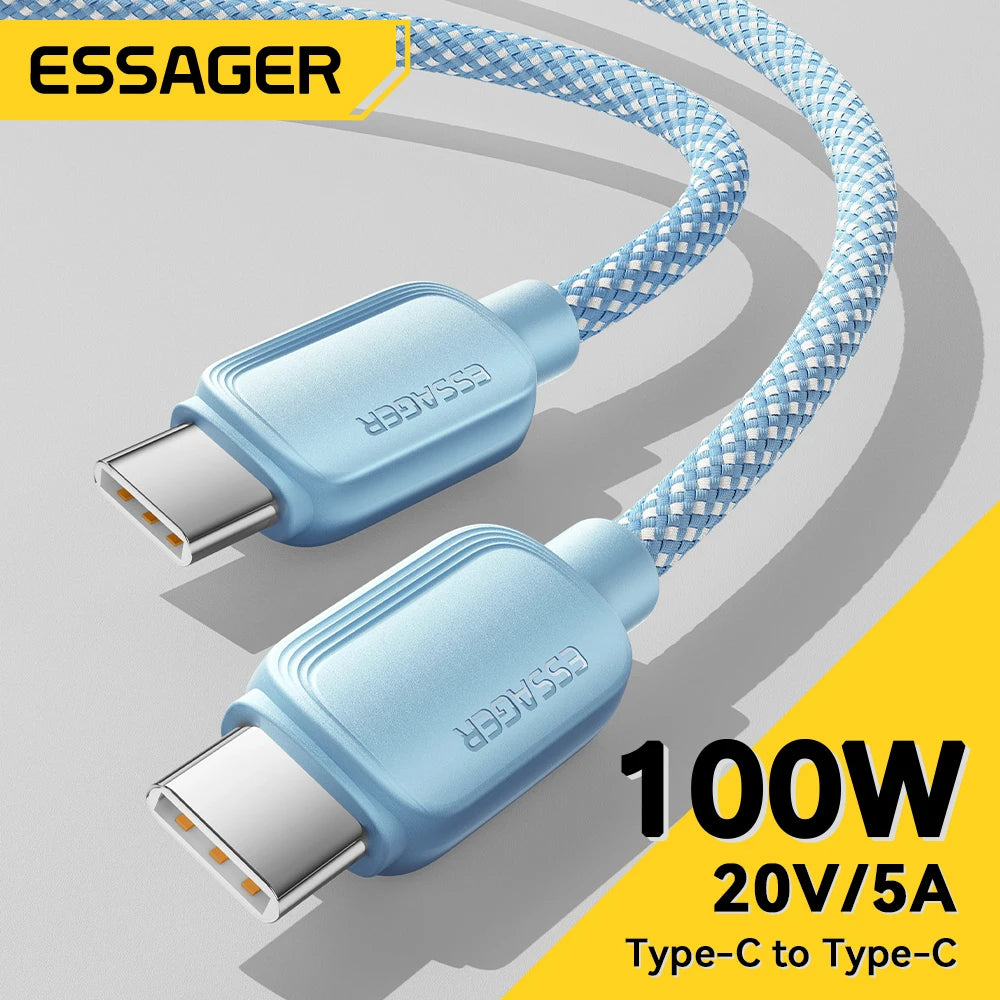 Essager 100W USB-C to USB-C braided fast charging cable