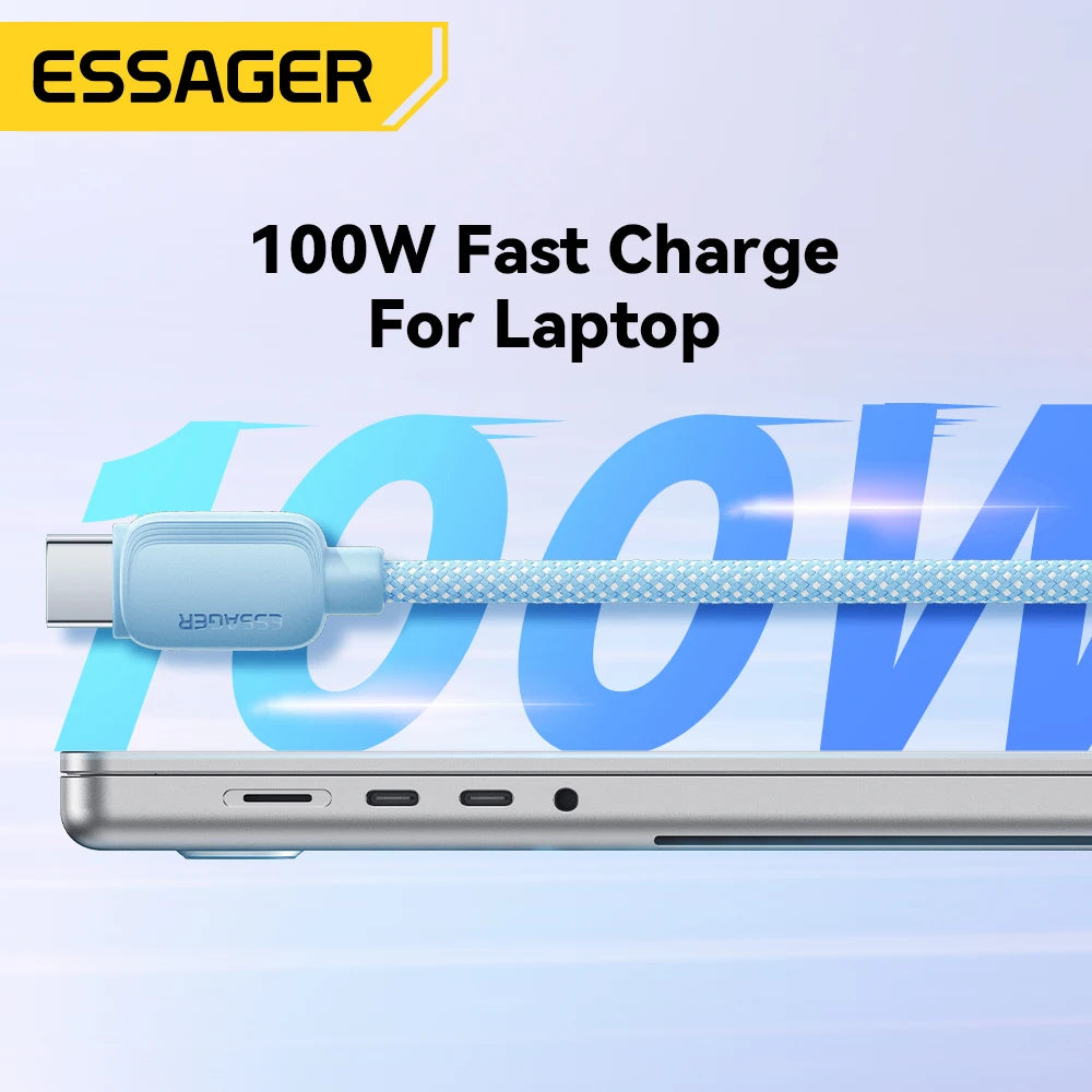 Essager 100W USB-C to USB-C braided fast charging cable